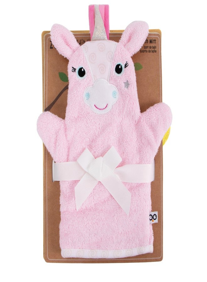 ZOOCCHINI - Baby Snow Terry Bath Mitt - Alicorn 0-18M - Image 2